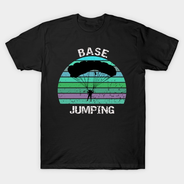 Base Jumping - vintage sunset design T-Shirt by BB Funny Store